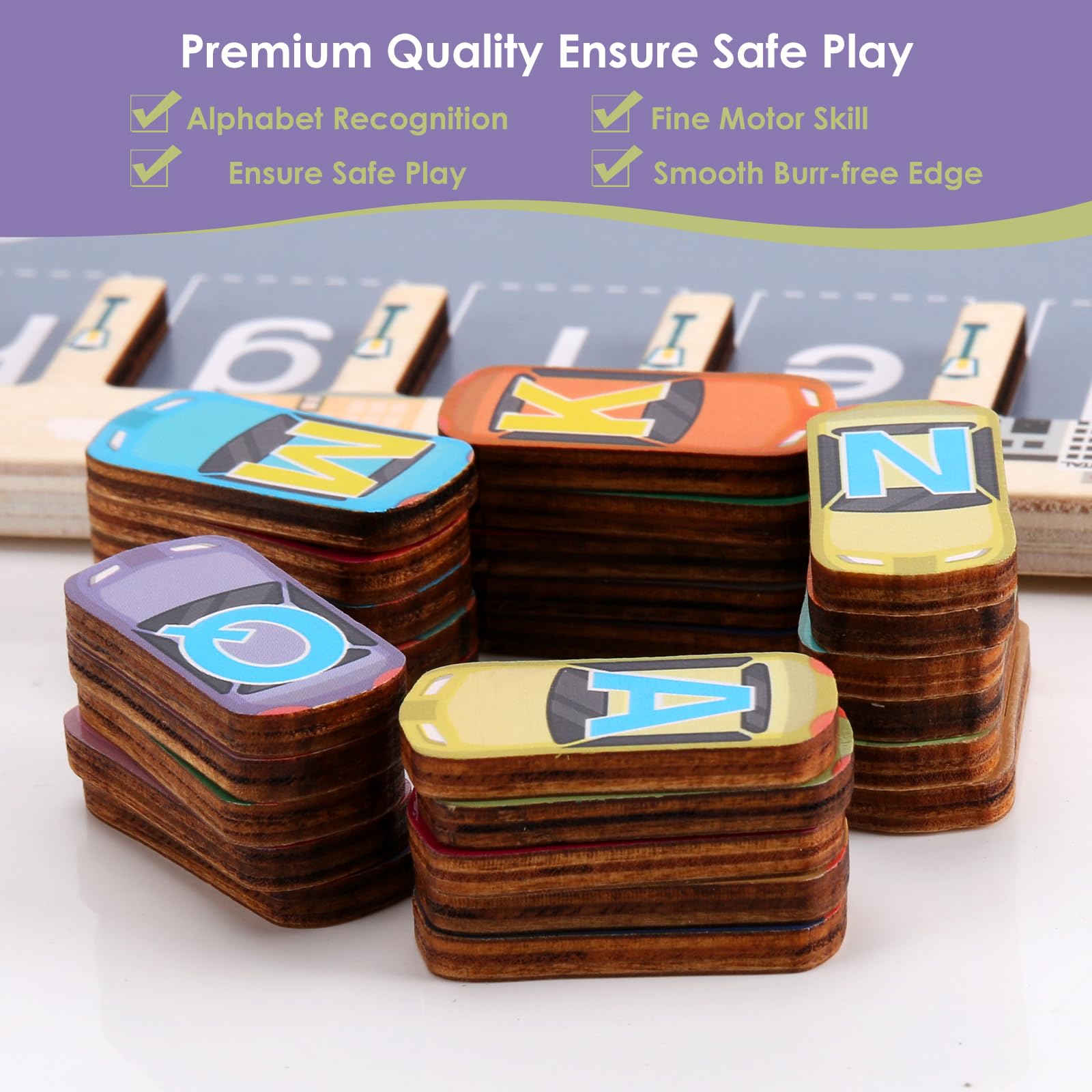 Nashrio portable wooden toy ideal for travel and quiet play