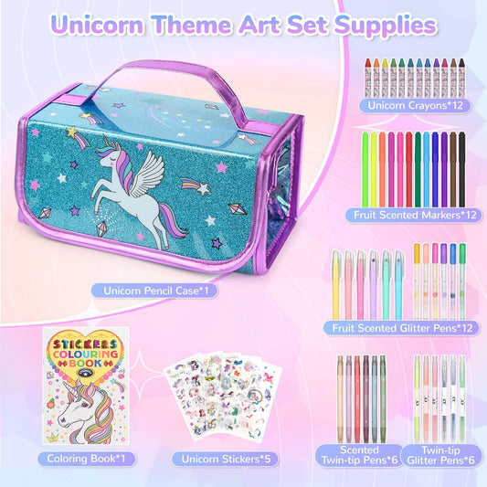 nasominako fruit scented glitter pens provide washable, vivid color and fun scents