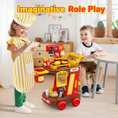 Nasominako kitchen storage space keeps accessories organized during play sessions