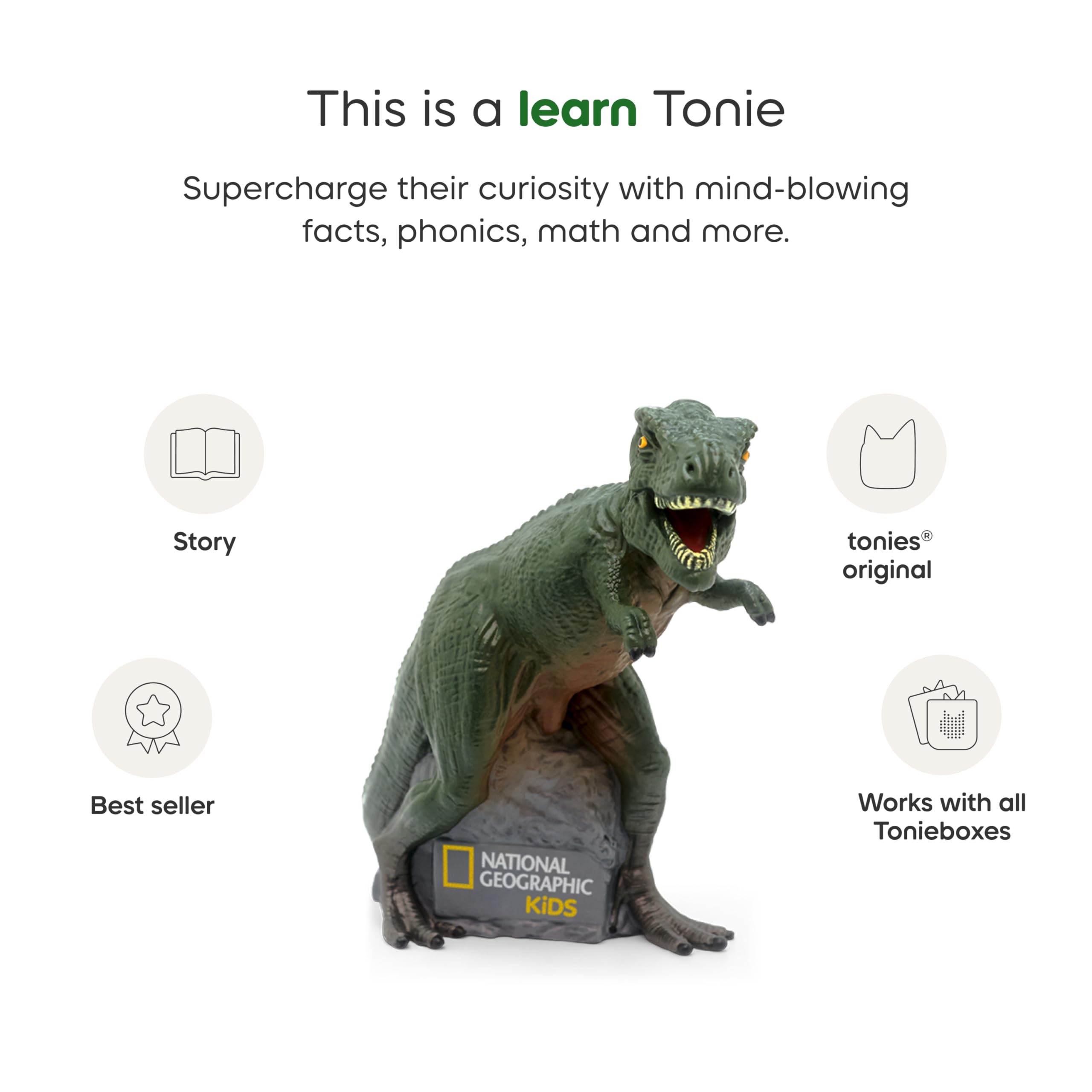 National Geographic Dinosaur figure close-up highlighting detailed textures that spark imagination.