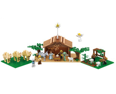 Nativity Bricks Stable base offers sturdy Christmas centerpiece