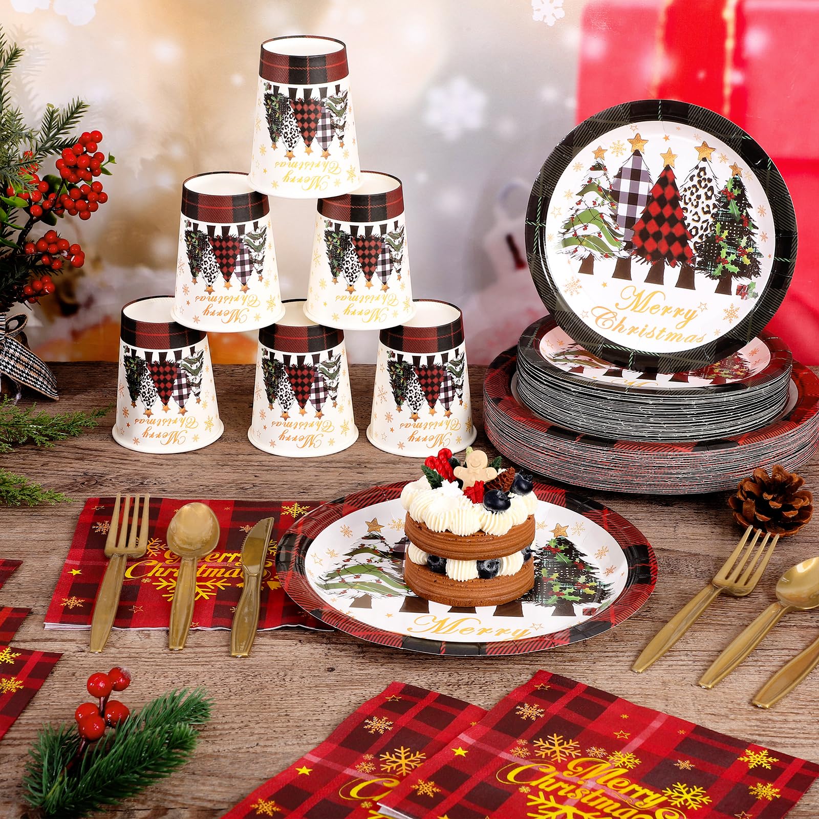 NatNarr disposable cutlery set saves time on cleanup after festive meals.