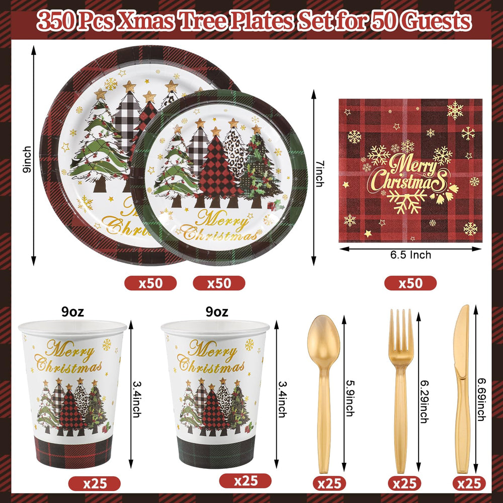 NatNarr red buffalo plaid 9-inch plates add festive color to desserts and appetizers.