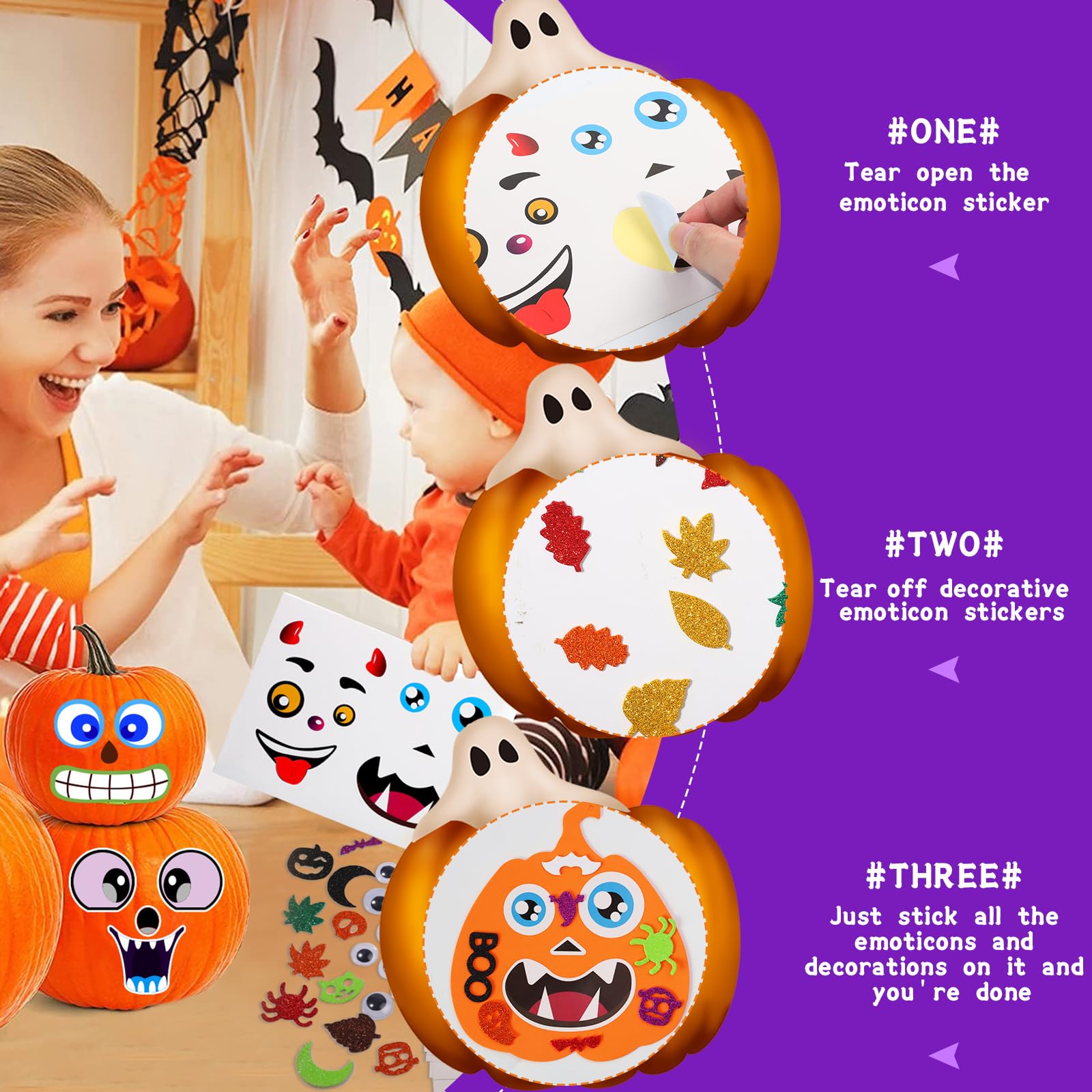 Natonhi colorful pens beside a pumpkin showing added drawn details and personalization