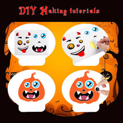 Natonhi spread of face stickers and Halloween foam stickers for creative mix-and-match