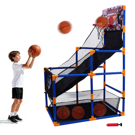 Nattork Arcade Basketball Hoop with height adjustment for growing players.