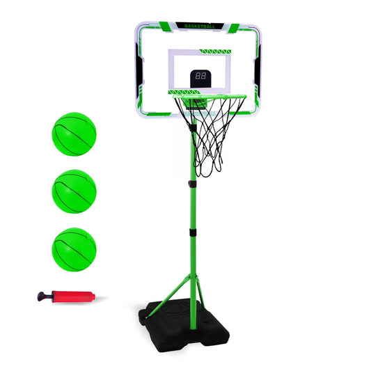 Nattork basketball hoop adjustable height pole boosts growing kids' shooting fun