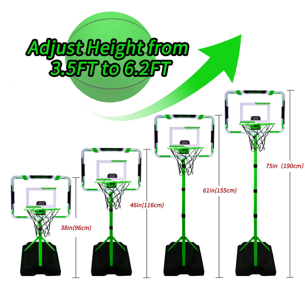 Nattork basketball hoop scoreboard display tracks scores and progress during play