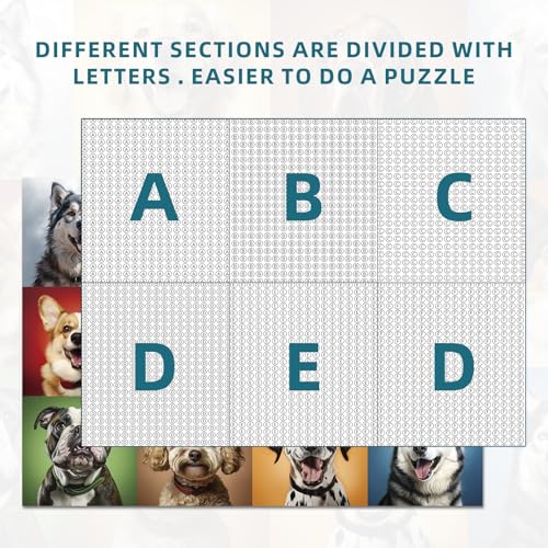 Nattork colorful dogs puzzle highlighting detailed artwork