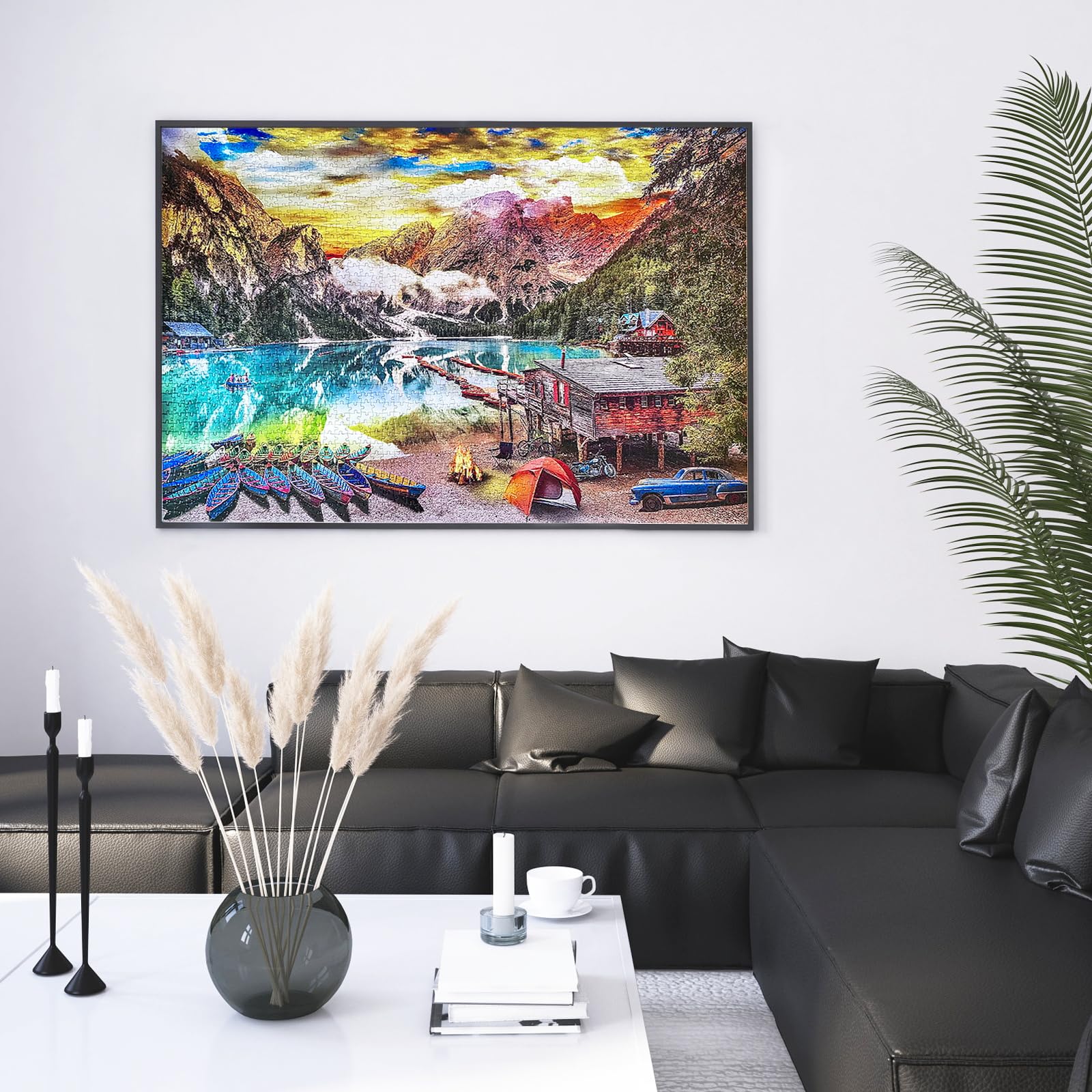 Nattork 2000-piece puzzle finish becomes a striking wall art display.