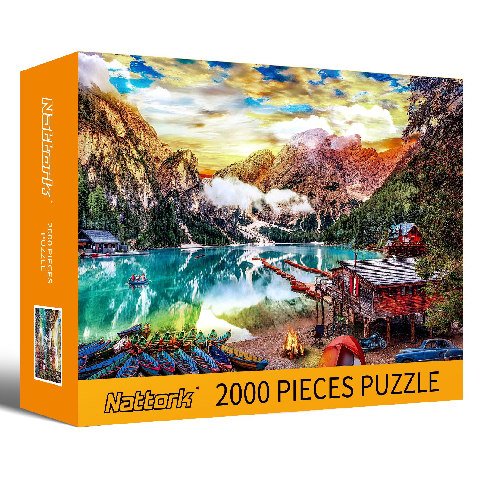 Nattork lakeside puzzle challenges adults and kids with a shared experience.