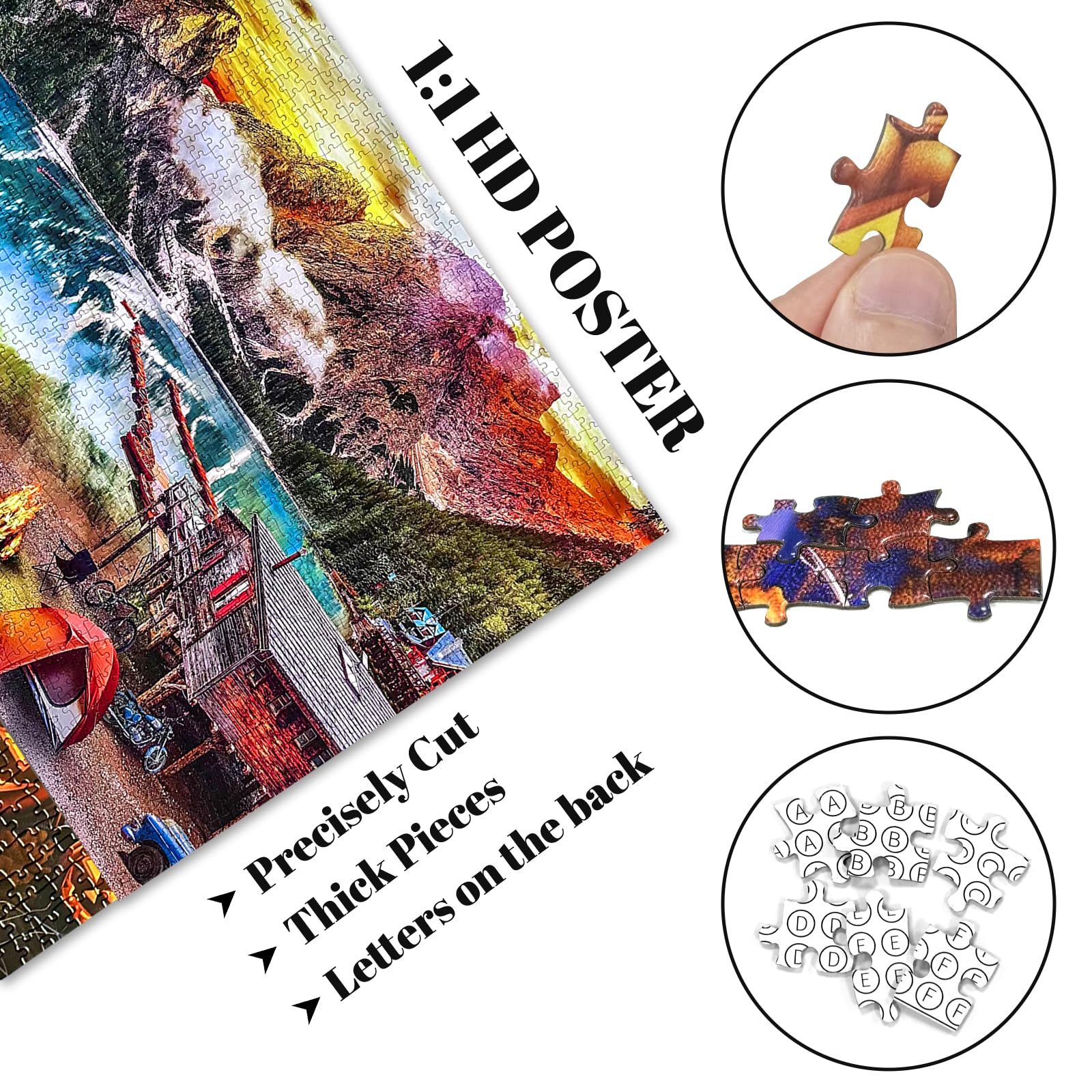 Nattork 2000-piece puzzle poster included for planning and display.