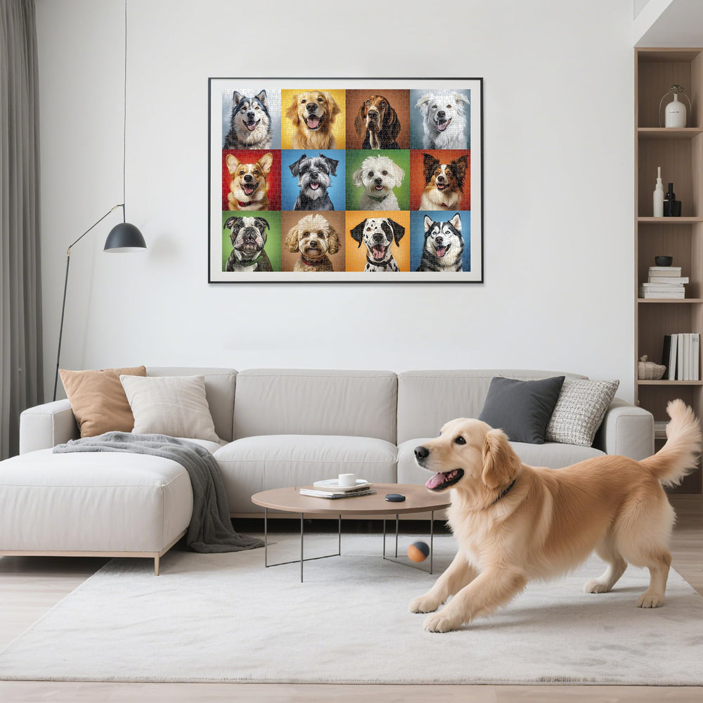 Nattork puzzle completed and displayed as wall decor
