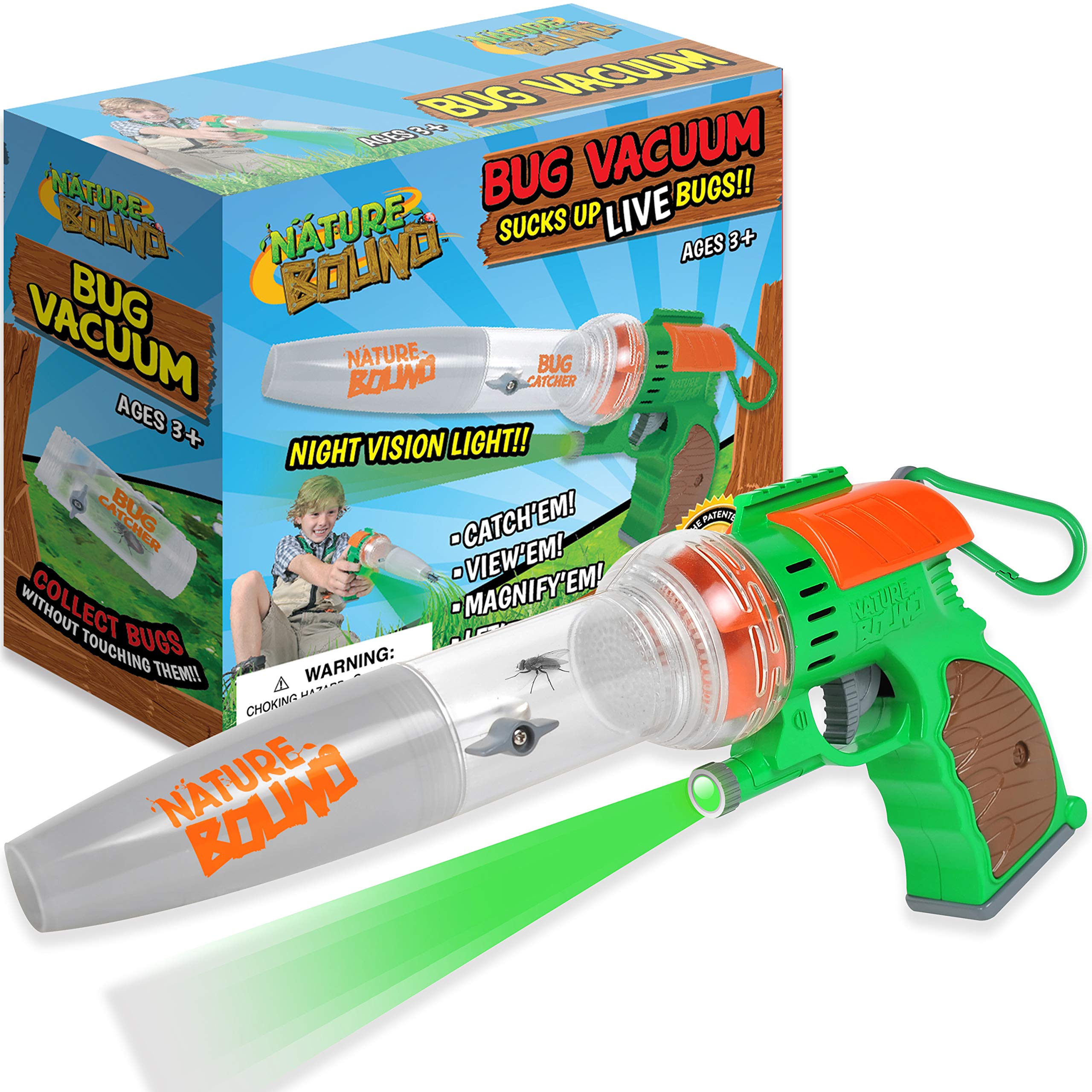 Nature Bound Bug Catcher Toy with LED light for easy nighttime bug hunts.