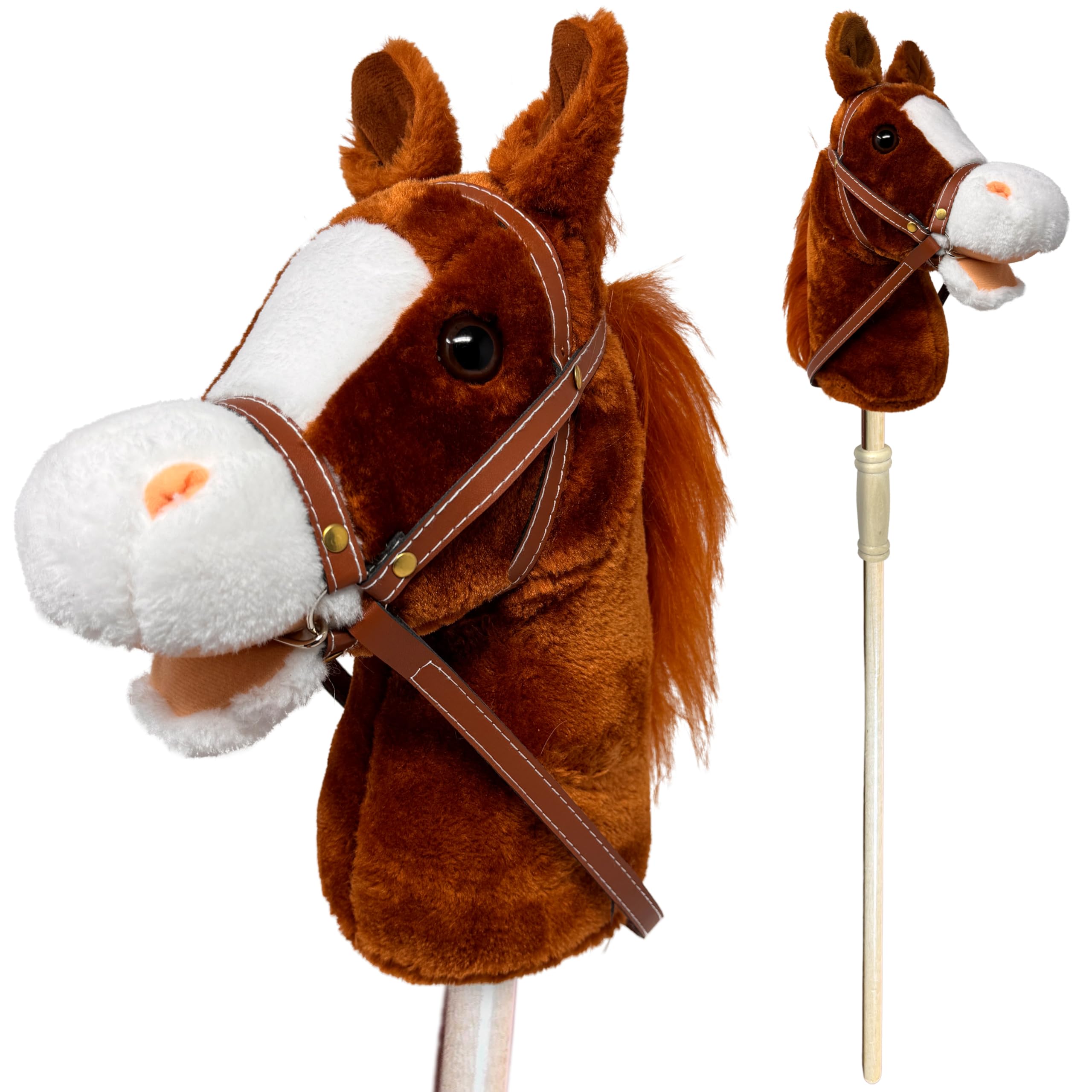 Nature Bound horse riding stick head detail for imaginative play