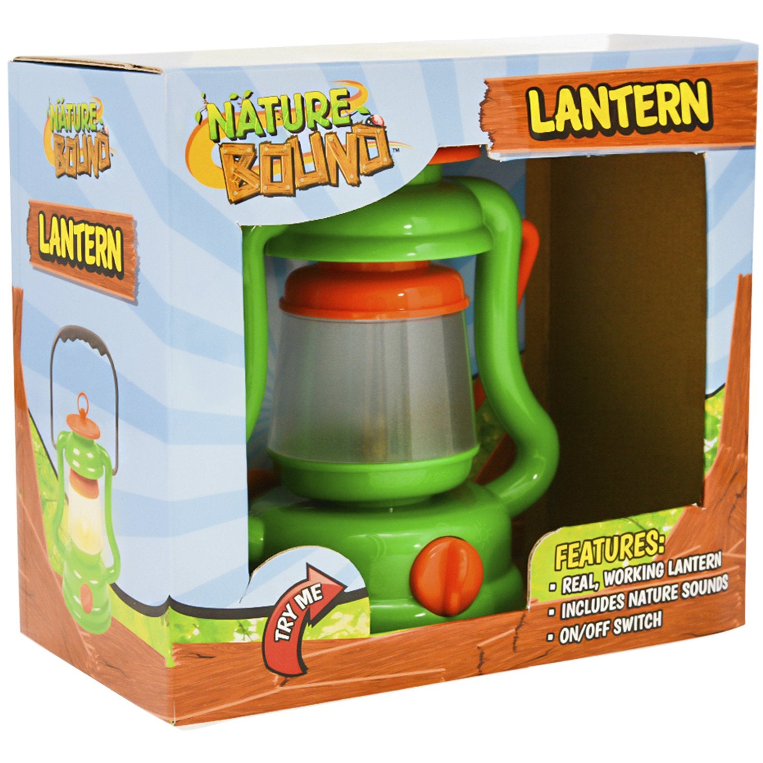 Nature Bound lantern includes batteries for immediate setup.
