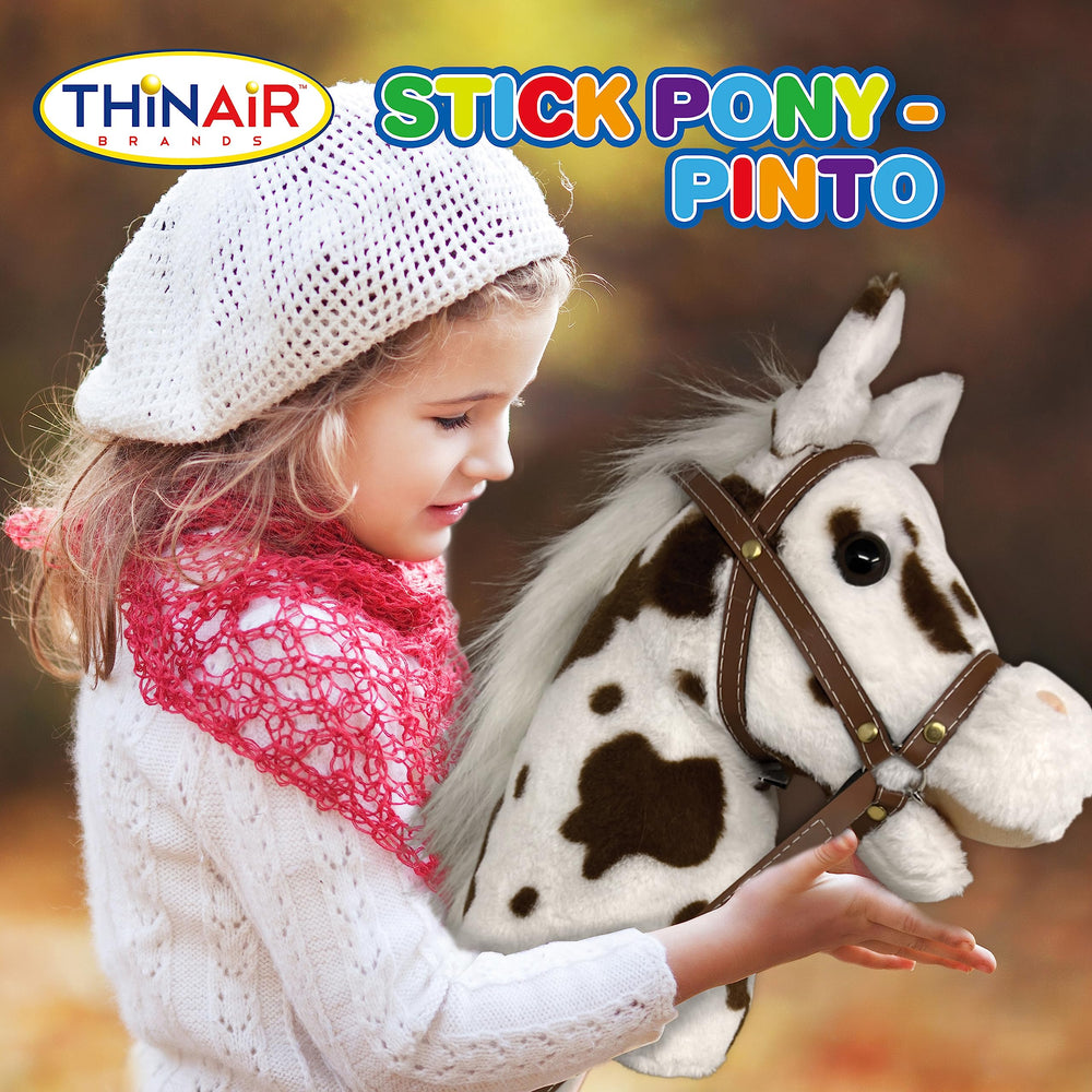 Nature Bound Stick Horse full pony showcases plush companion for adventures.