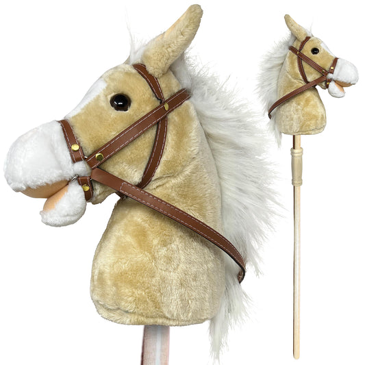 Nature Bound stick horse head detail enhances imaginative pretend play and fine-motor engagement