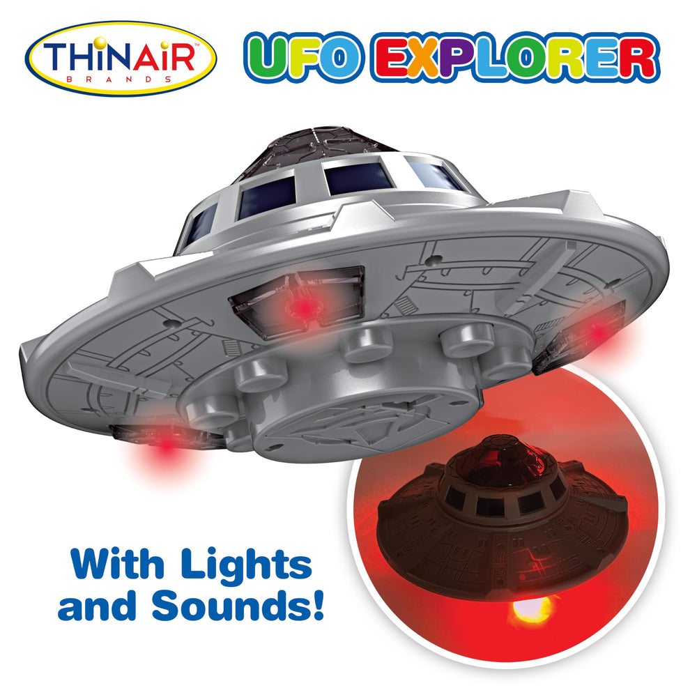 Nature Bound UFO Spaceship toy lights and sounds to enhance space adventures.