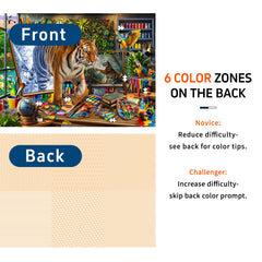 Naturelish 1000-piece puzzle surface shows matte embossed texture reducing glare.