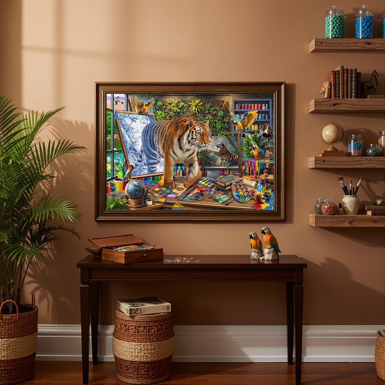 Naturelish puzzle includes a zippered storage pouch to keep pieces organized.