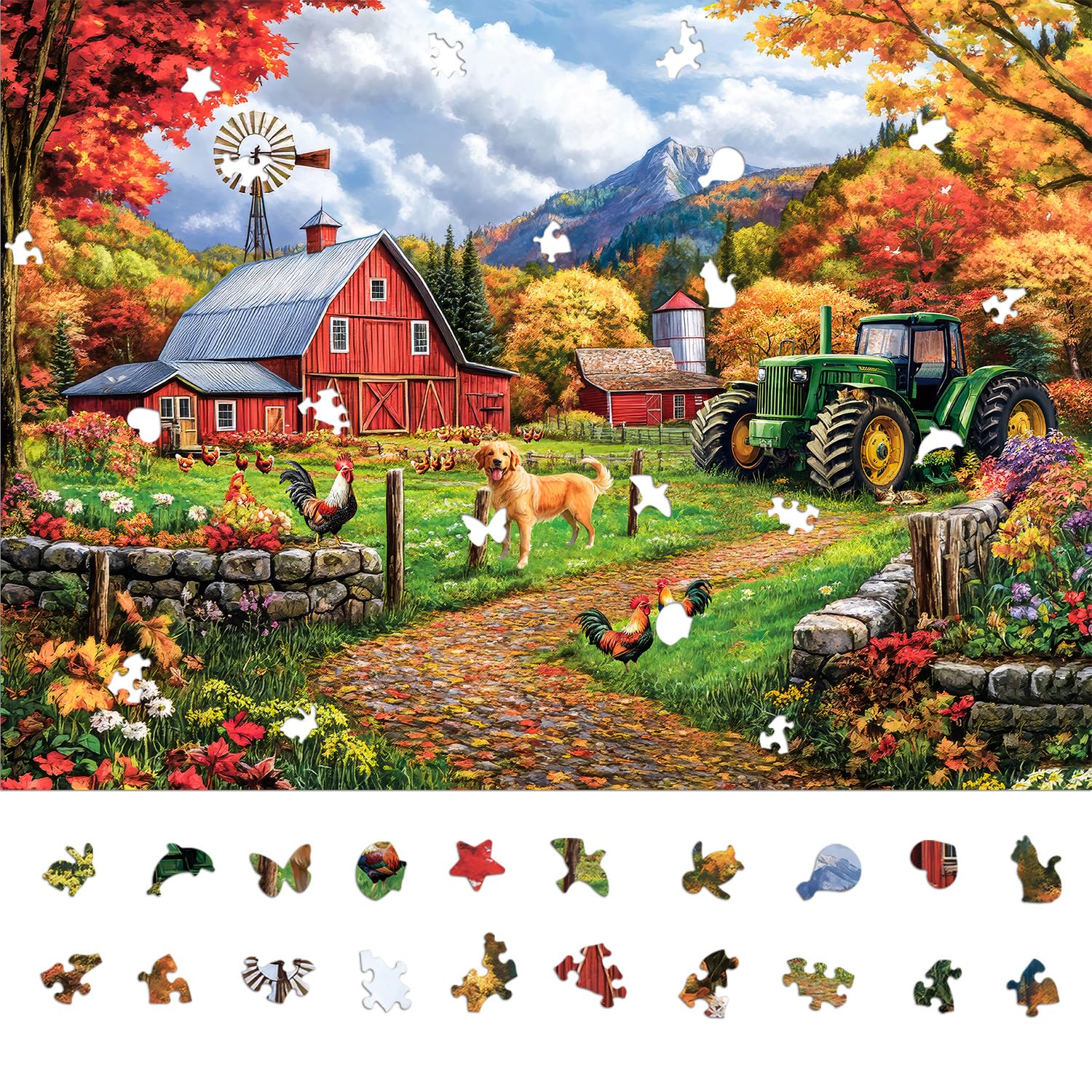 Naturelish autumn scene puzzle invites focused, calming evenings.