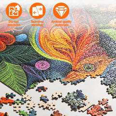 Naturelish colorfully quilled bird art inspires focused, calm puzzling sessions at home.