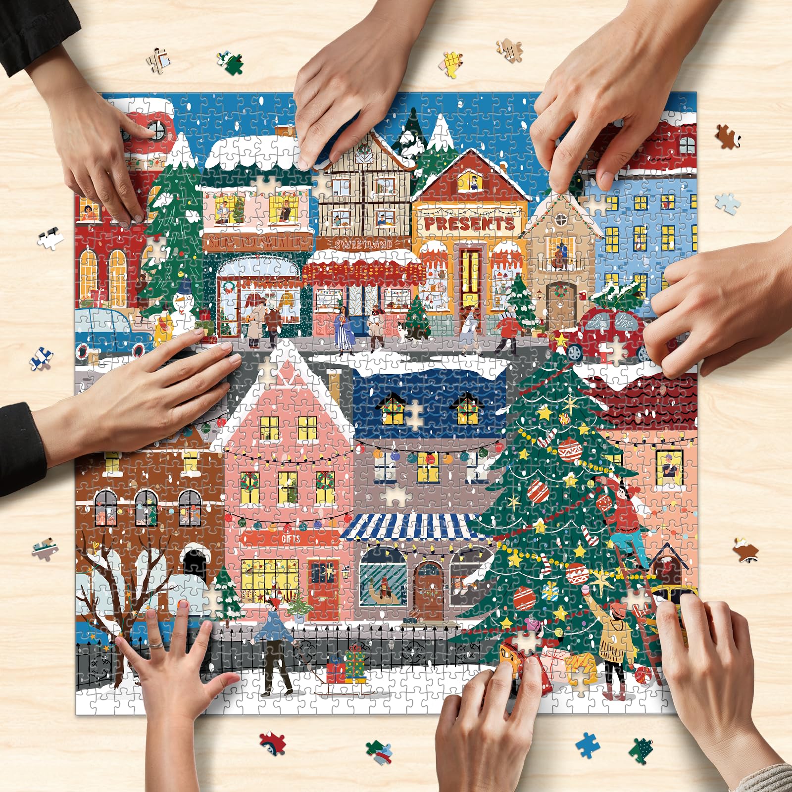Naturelish 1000-piece puzzle packaging shown for gifting and storage.