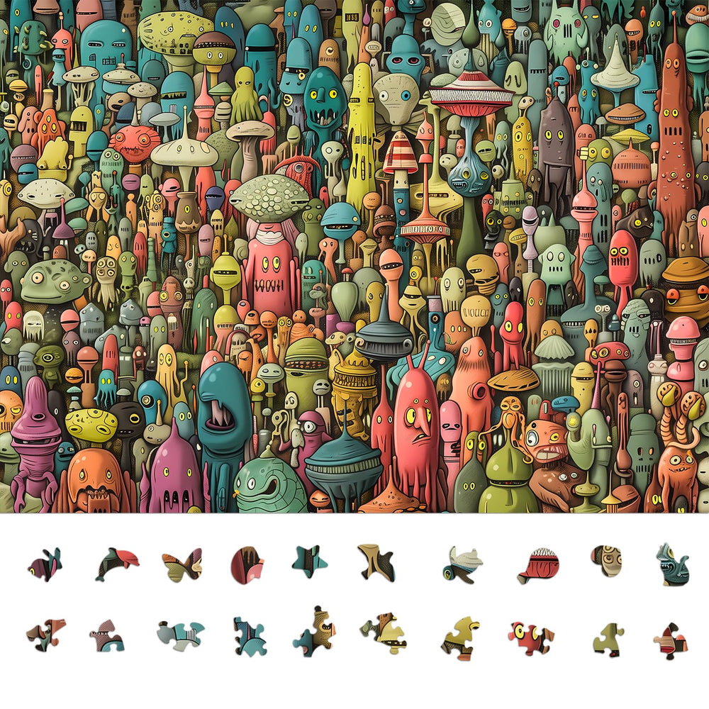 Naturelish Dense Monster Puzzle 1000 pieces box front, ideal for family game night