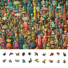 Naturelish Dense Monster Puzzle 1000 pieces box front, ideal for family game night