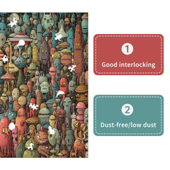 Naturelish Dense Monster Puzzle kittens-shaped pieces add playful surprise
