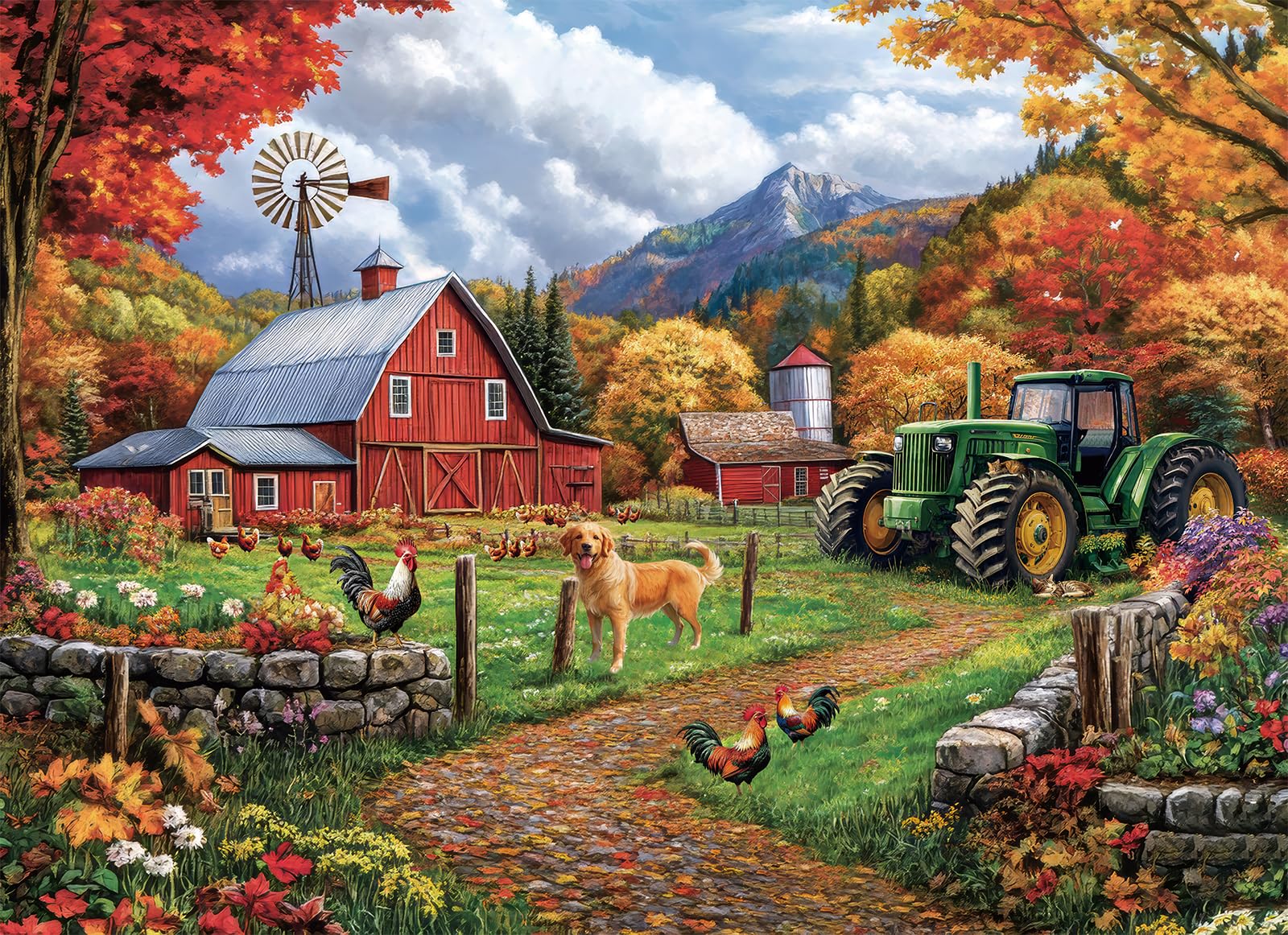 Naturelish Fall Farm 1000-piece puzzle for a relaxing family night.