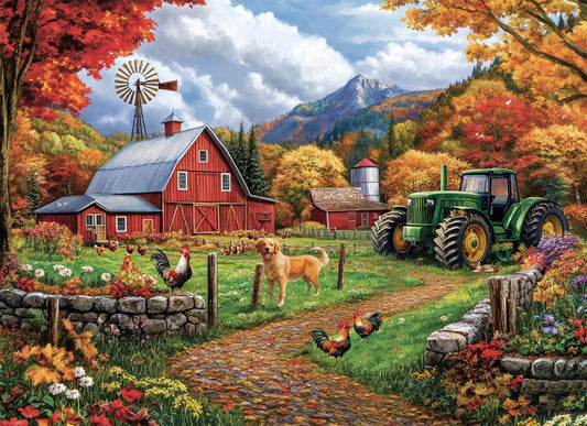 Naturelish Fall Farm 1000-piece puzzle for a relaxing family night.