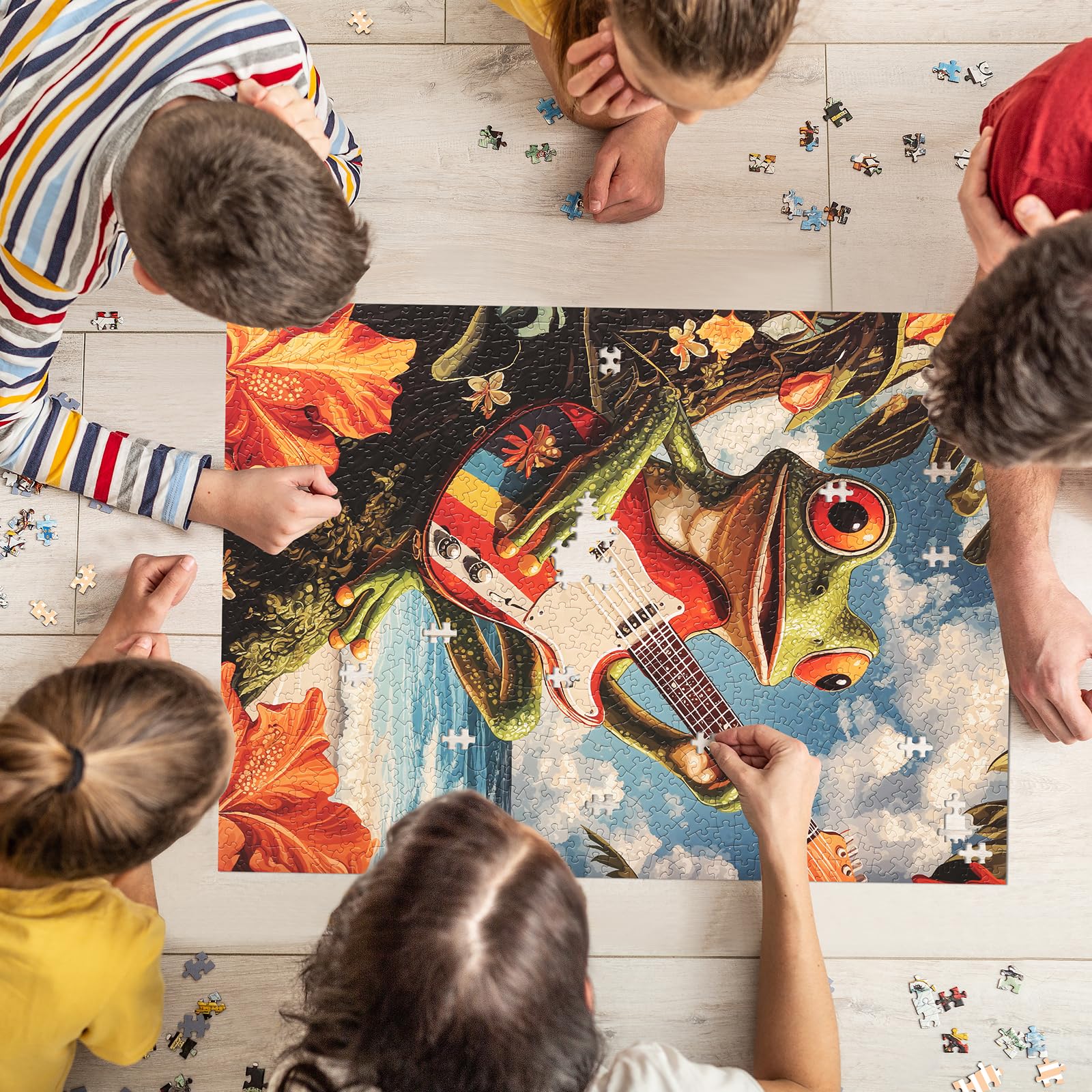 Naturelish finished puzzle decor showcasing a vibrant scene suitable for wall display