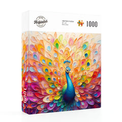 Naturelish Peacock Artwork 1000-pieces box art showcases premium packaging