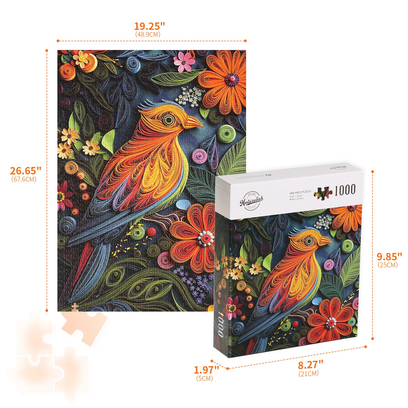 Naturelish perfect-fit puzzle pieces lock smoothly, reducing frustration during assembly.