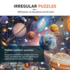 Naturelish Space Explorer puzzle satin linen finish adds premium feel during assembly.
