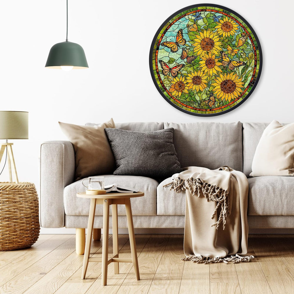Naturelish sunflower stained glass puzzle gift idea adds joyful moments for friends