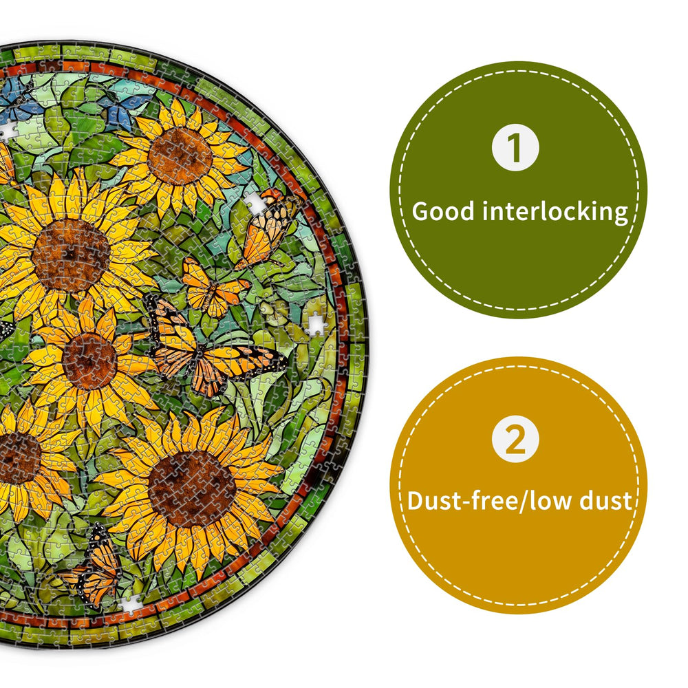 Naturelish sunflower stained glass puzzle packaging uses paper bags for eco-friendly gifting
