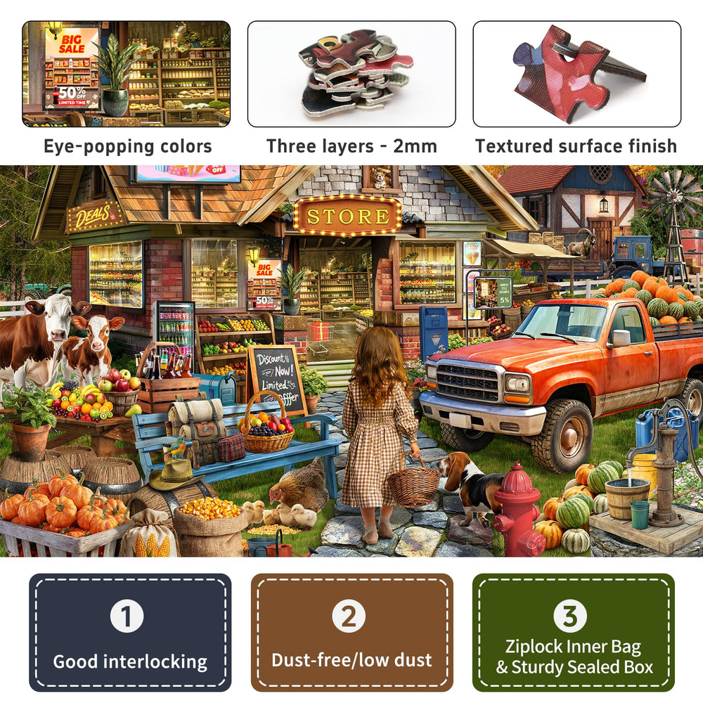Naturelish 1000-piece puzzle interlocking pieces for precise, smooth assembly