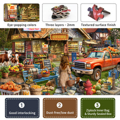 Naturelish 1000-piece puzzle interlocking pieces for precise, smooth assembly