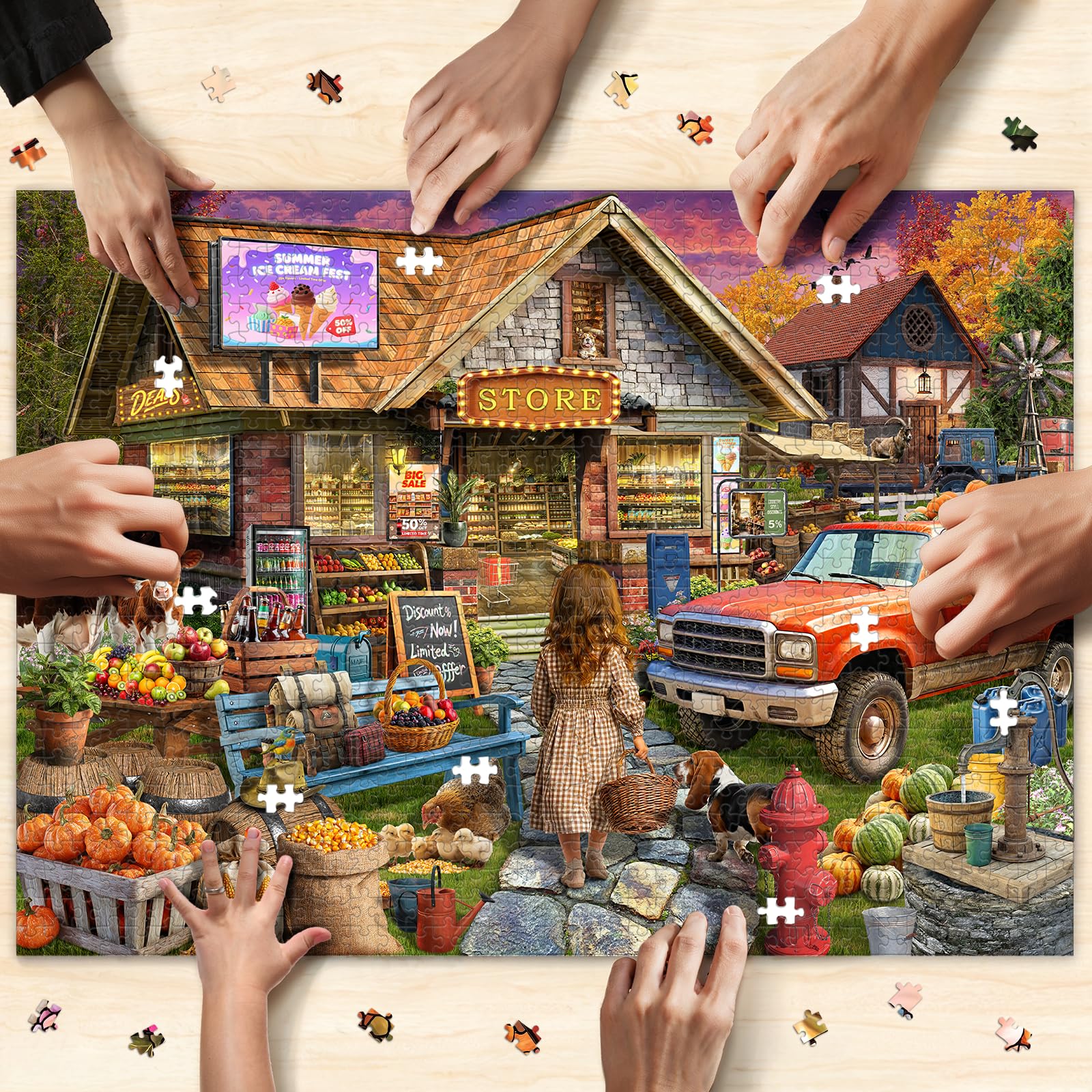 Eco-friendly Naturelish paper packaging for the Town Store puzzle
