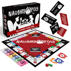 Naughtyopoly by Naughty Tower: close-up of the game box setup for date night.