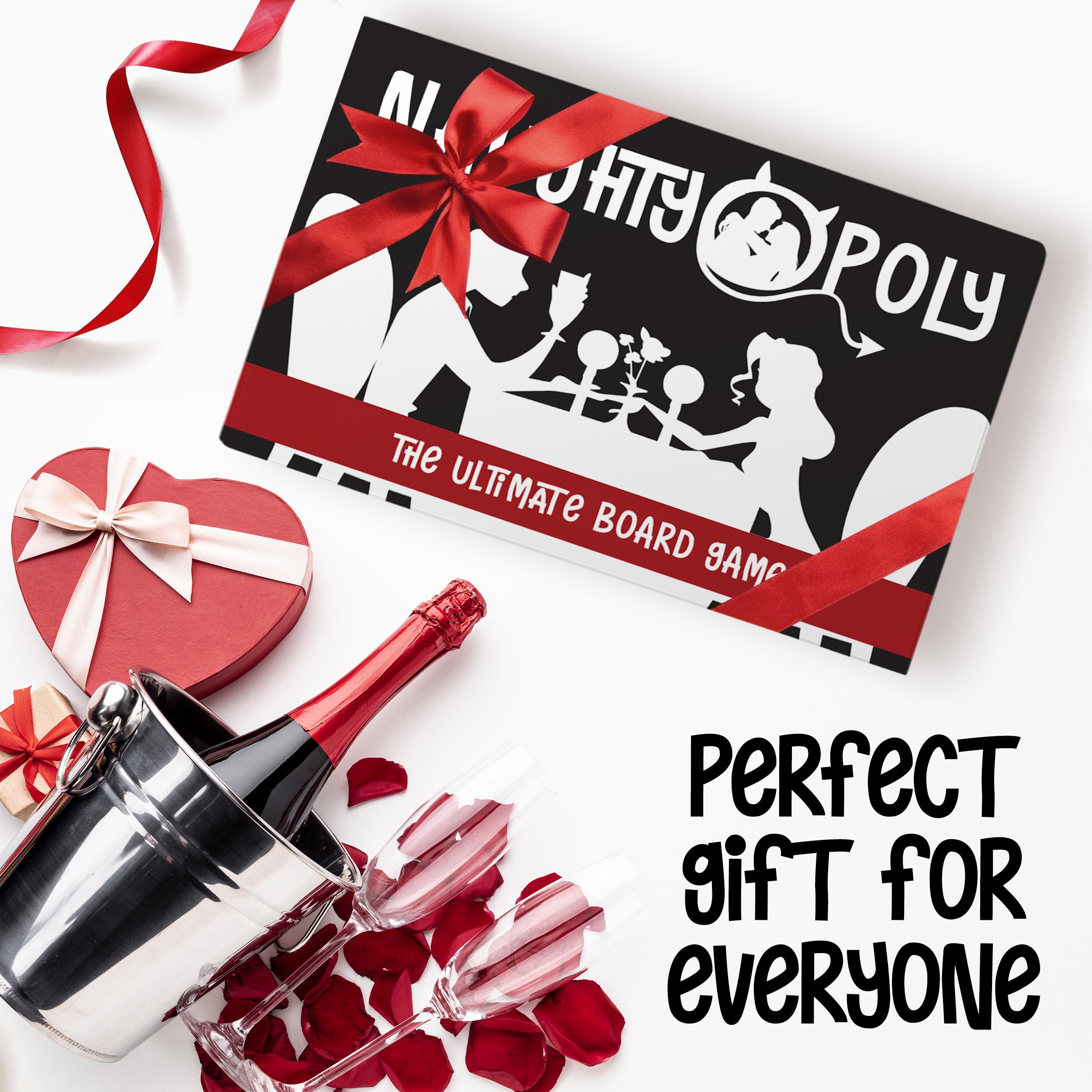 Naughtyopoly portable box ready to travel for date nights and getaways.