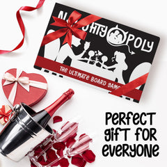Naughtyopoly portable box ready to travel for date nights and getaways.