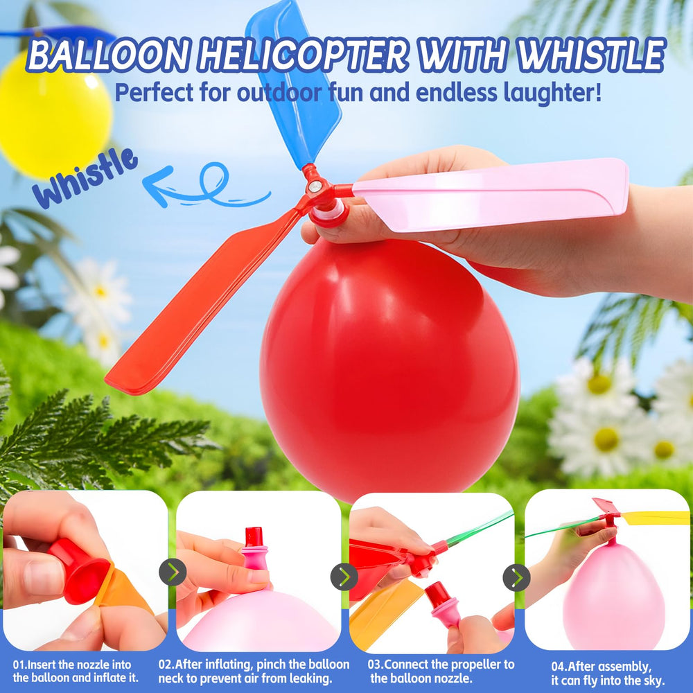 Nautydaddy balloon helicopters spinning and flying for extra excitement