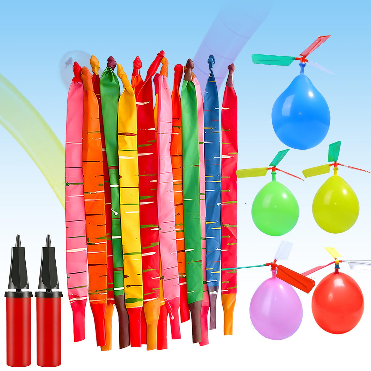 Nautydaddy rocket balloons with pumps for quick outdoor fun