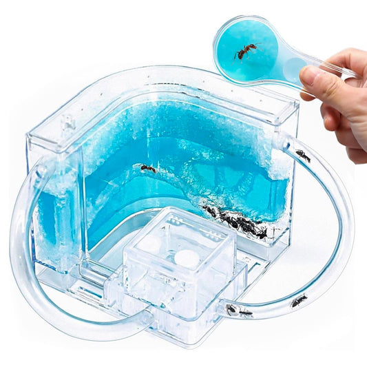 Navadeal ant farm castle 2.0 with blue gel for at-home science observation