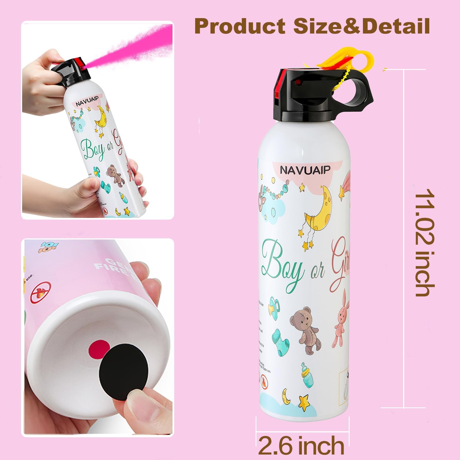 Navuaip easy-wash formula wipes off hair and clothing.
