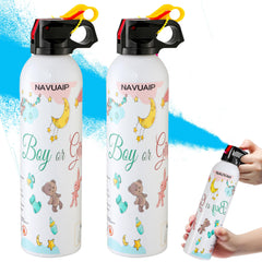 Navuaip large gender reveal extinguisher with blue smoke for boy announcements, eco-friendly